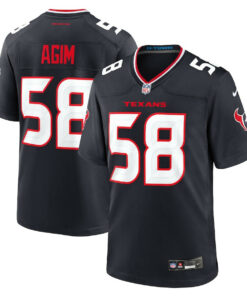 McTelvin Agim 58 Houston Texans Team Game Men Jersey - Navy JS1133 nicesnker