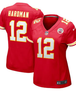 Mecole Hardman 12 Kansas City Chiefs Women Game Jersey - Red JS9298 nicesnker