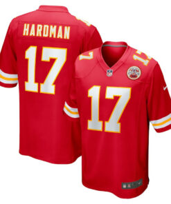 Mecole Hardman 17 Kansas City Chiefs Game Men Jersey - Red JS4390 nicesnker