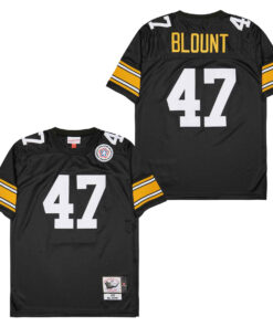 Mel Blount 47 Pittsburgh Steelers Retro Throwback Men Jersey - Black JS4602 nicesnker