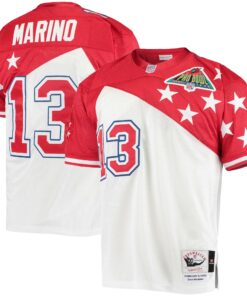 Men's AFC Dan Marino Mitchell & Ness White/Red 1994 Pro Bowl Jersey JS5893 nicesnker