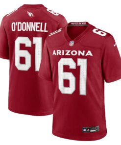 Men's Arizona Cardinals Carter O'Donnell Cardinal Team Game Jersey JS2116 nicesnker