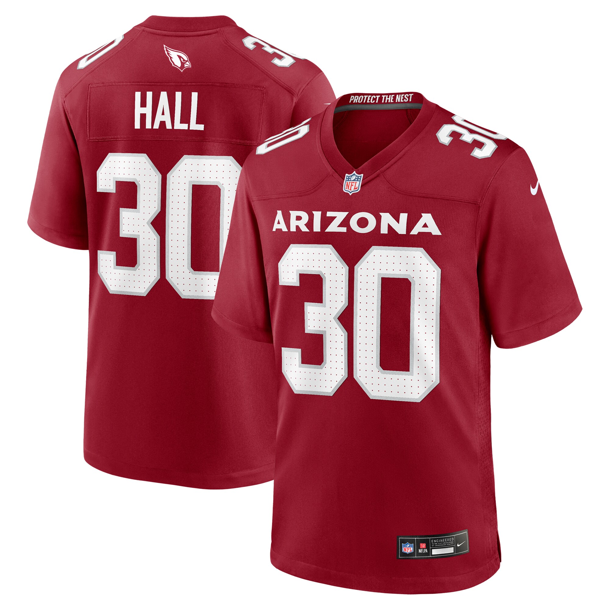 Men's Arizona Cardinals Darren Hall Cardinal Team Game Jersey JS6901 nicesnker