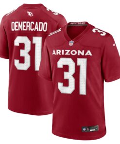 Men's Arizona Cardinals Emari Demercado Cardinal Team Game Jersey JS9890 nicesnker