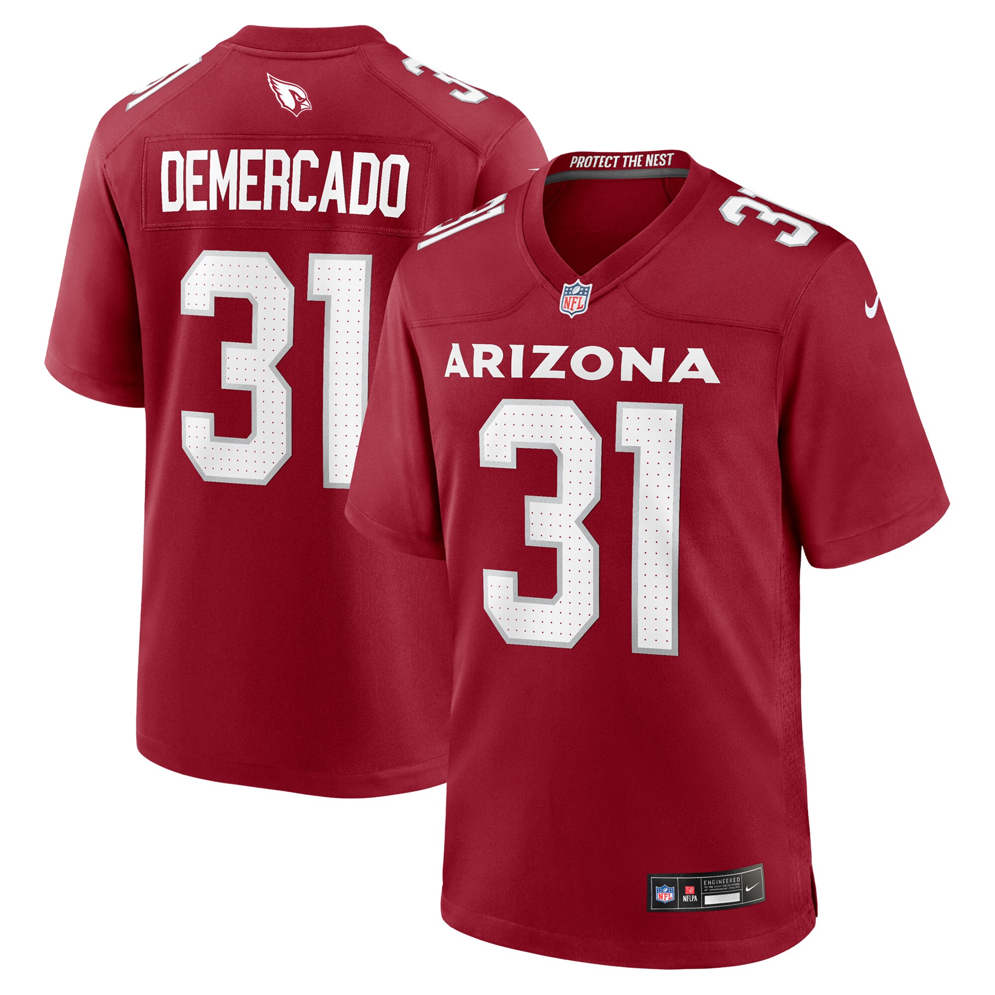 Men's Arizona Cardinals Emari Demercado Cardinal Team Game Jersey JS9890 nicesnker