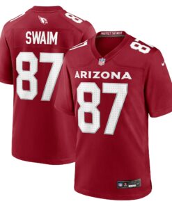 Men's Arizona Cardinals Geoff Swaim Cardinal Team Game Jersey JS1195 nicesnker