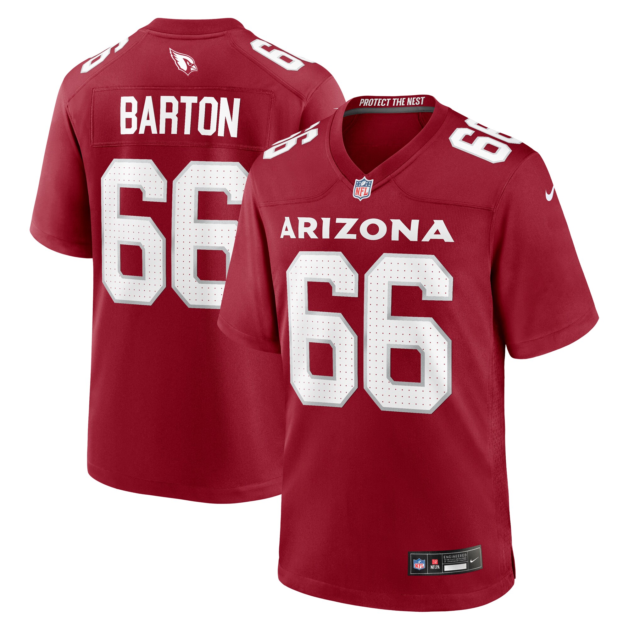 Men's Arizona Cardinals Jackson Barton Cardinal Team Game Jersey JS4099 nicesnker