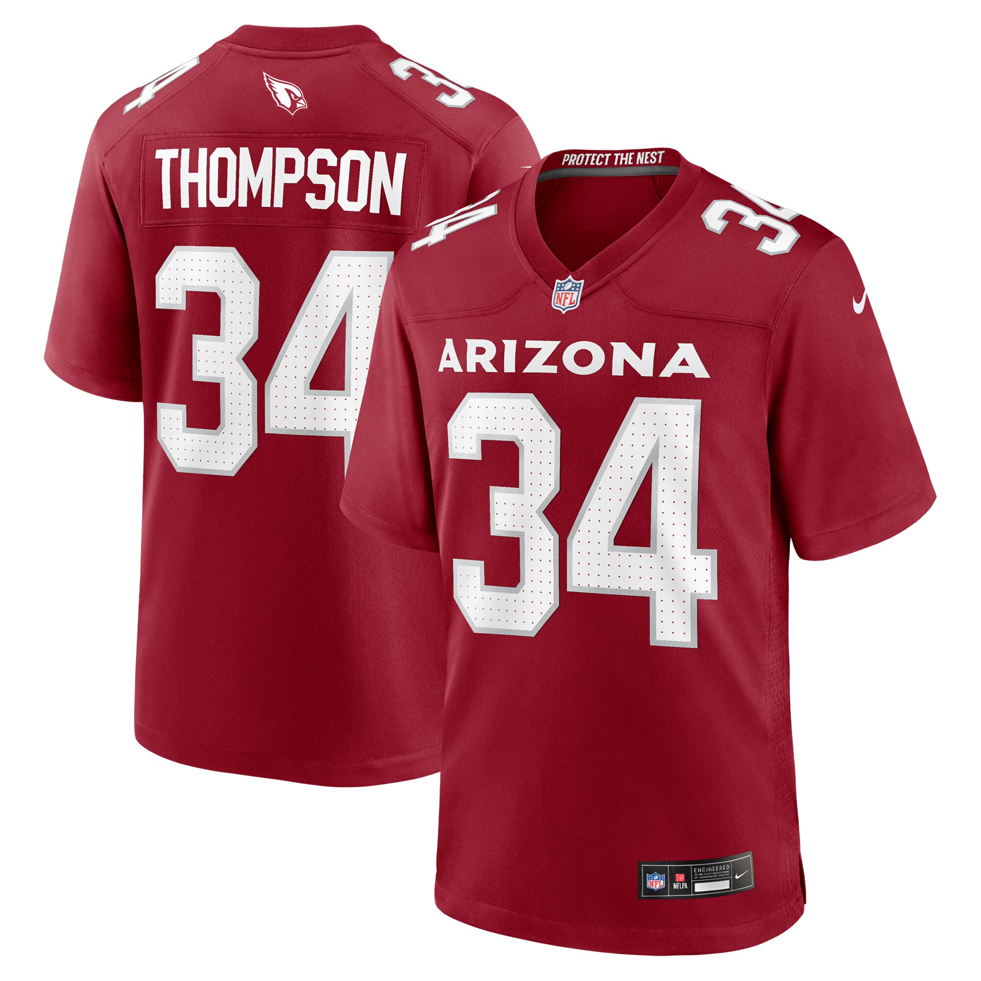 Men's Arizona Cardinals Jalen Thompson Cardinal Team Game Jersey JS7012 nicesnker