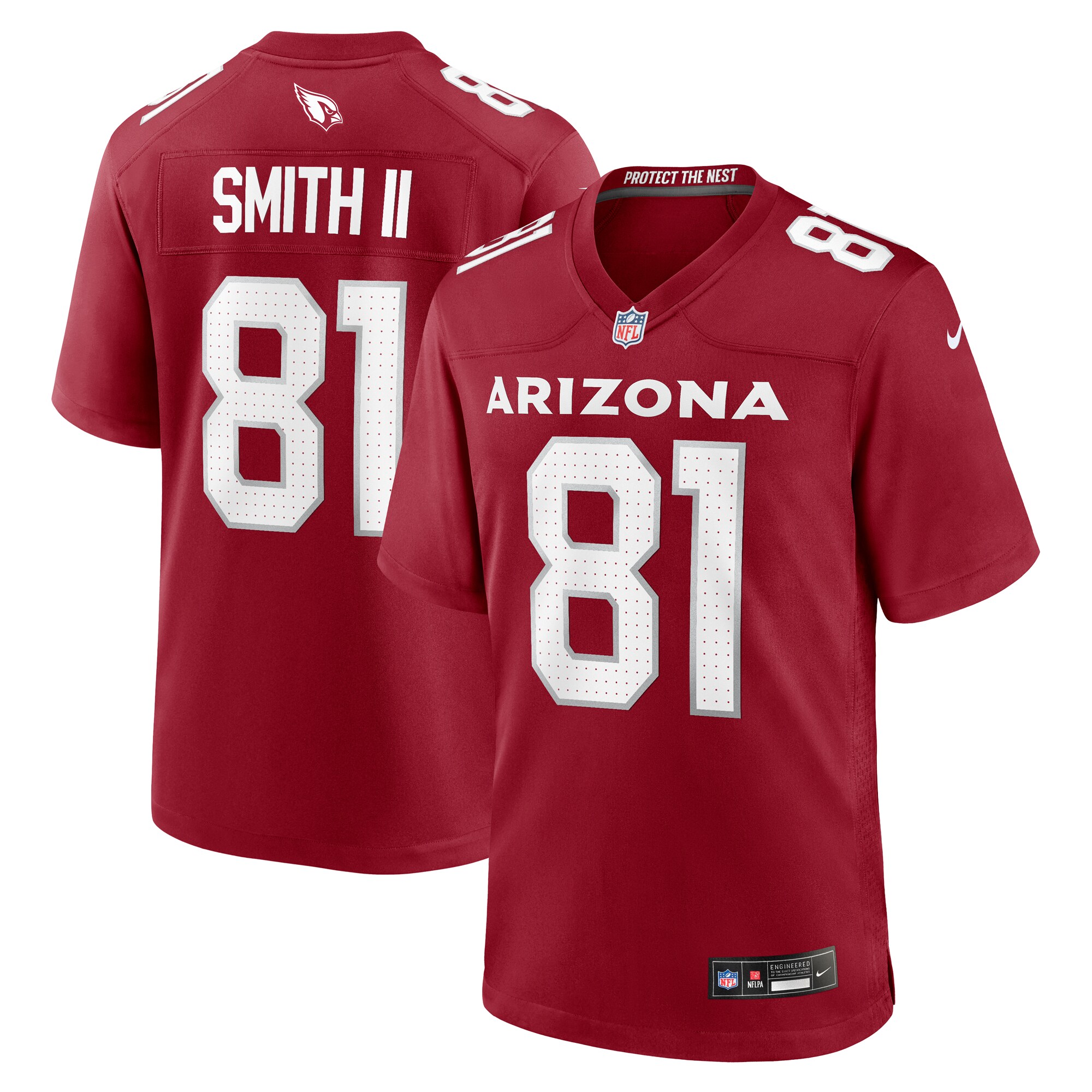 Men's Arizona Cardinals Jeff Smith II Cardinal Game Jersey JS9765 nicesnker