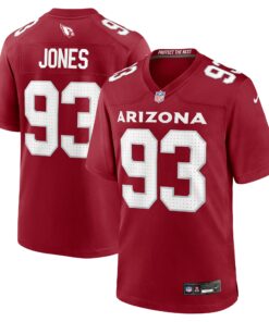 Men's Arizona Cardinals Justin Jones Cardinal Team Game Jersey JS8820 nicesnker