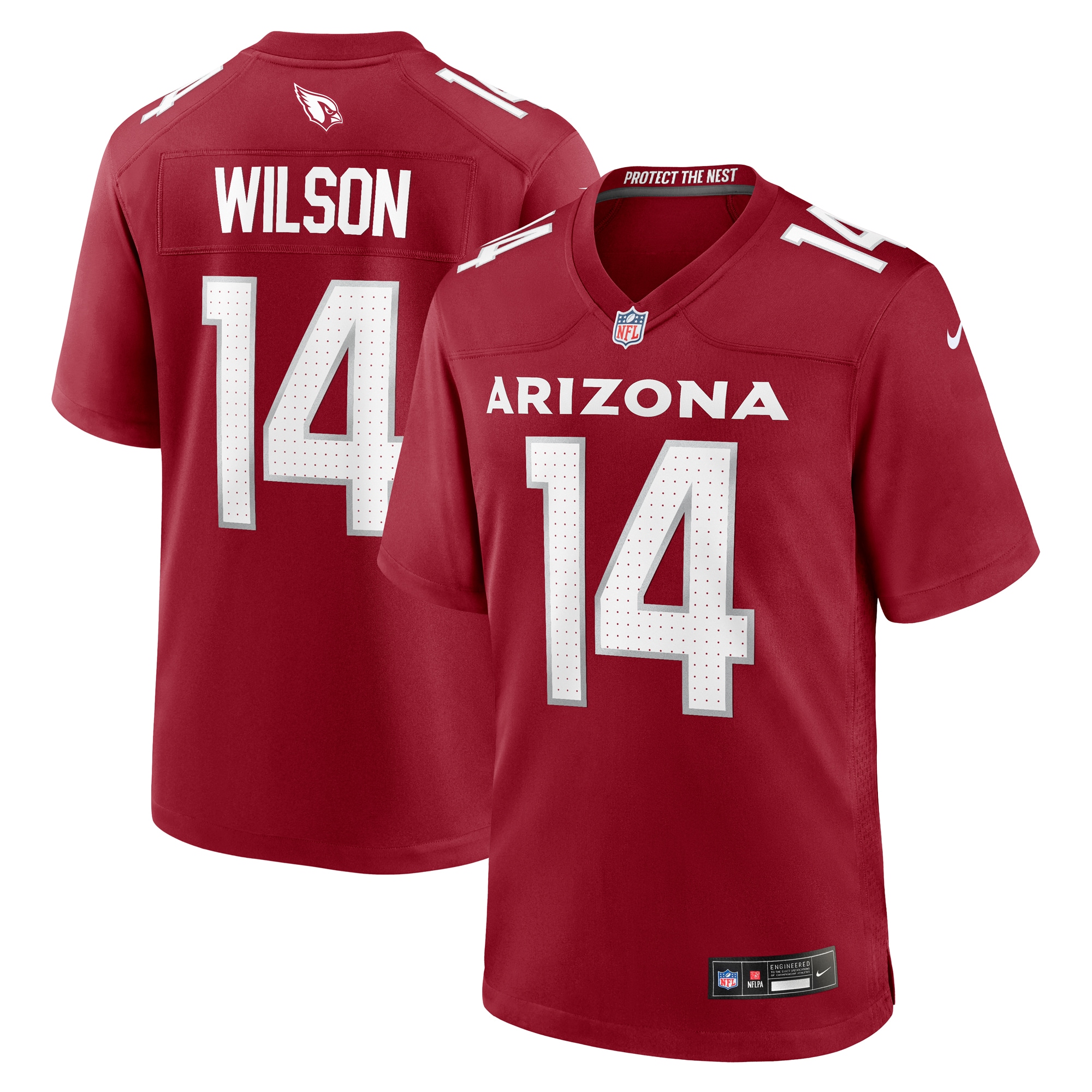 Men's Arizona Cardinals Michael Wilson Cardinal Team Game Jersey JS2505 nicesnker