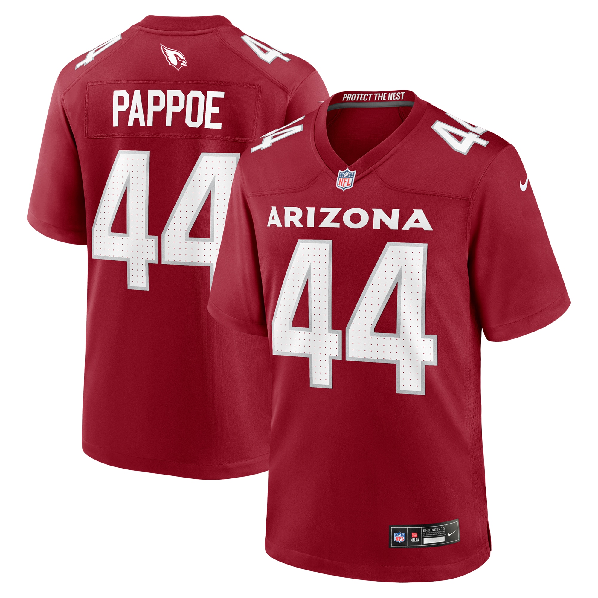 Men's Arizona Cardinals Owen Pappoe Cardinal Team Game Jersey JS3571 nicesnker