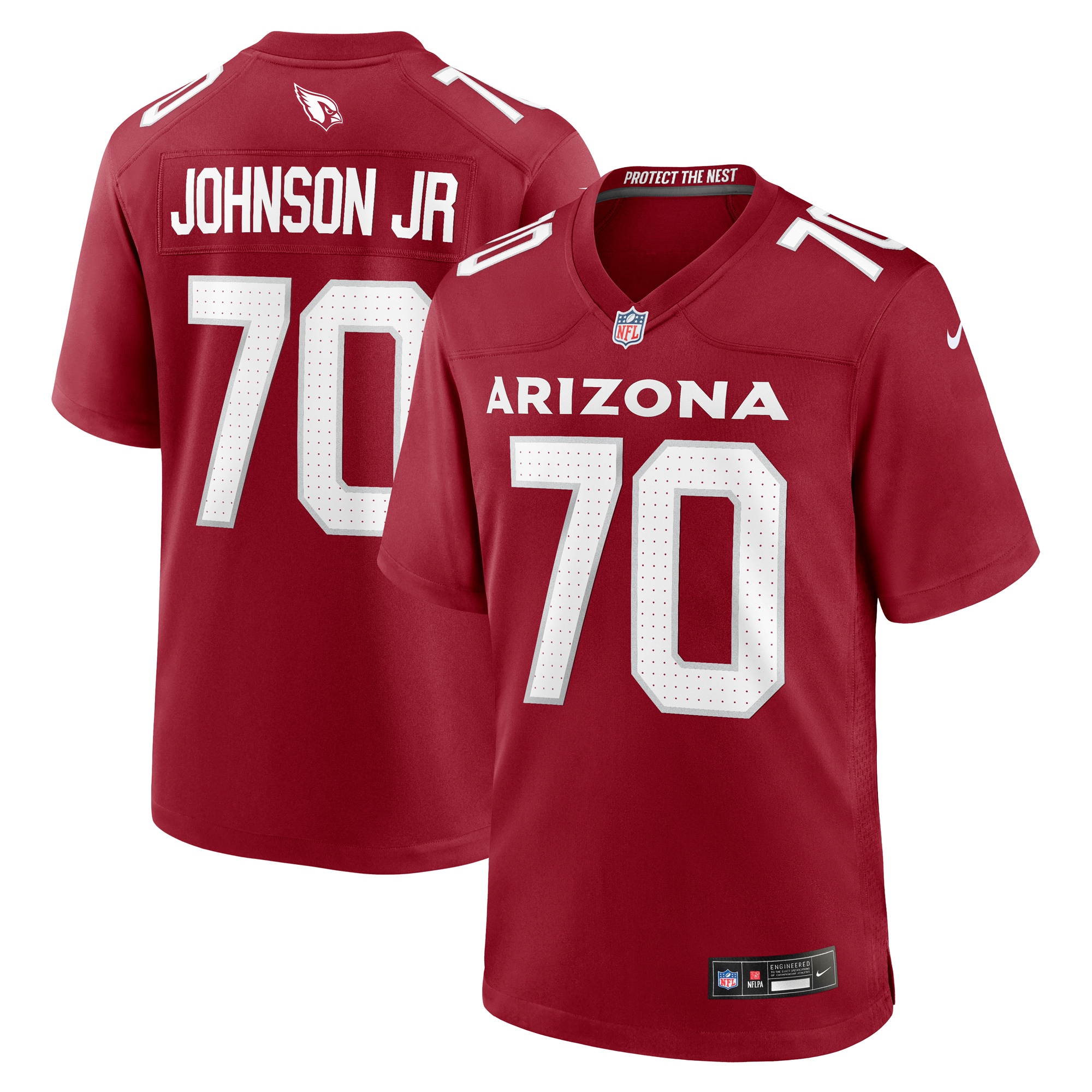 Men's Arizona Cardinals Paris Johnson Jr. Cardinal Game Jersey JS4926 nicesnker
