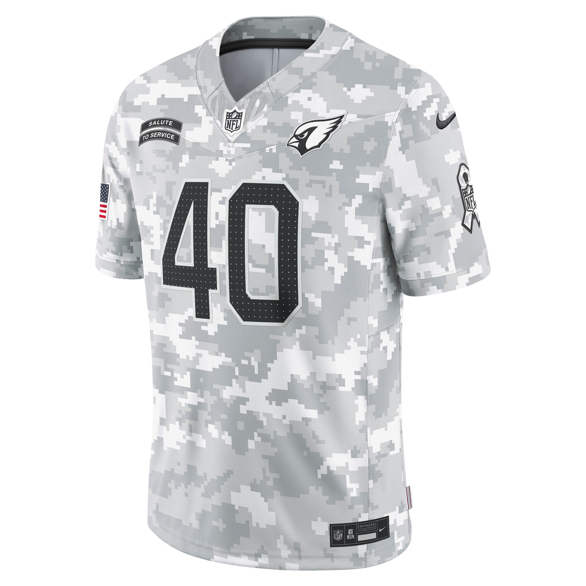 Men's Arizona Cardinals Pat Tillman Arctic Camo 2024 Salute to Service Retired Player Limited Jersey JS5916 nicesnker - Image 2