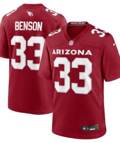 Men's Arizona Cardinals Trey Benson Cardinal Team Game Jersey JS7666 nicesnker