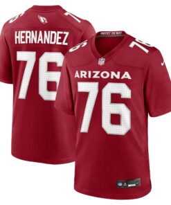 Men's Arizona Cardinals Will Hernandez Cardinal Team Game Jersey JS2392 nicesnker
