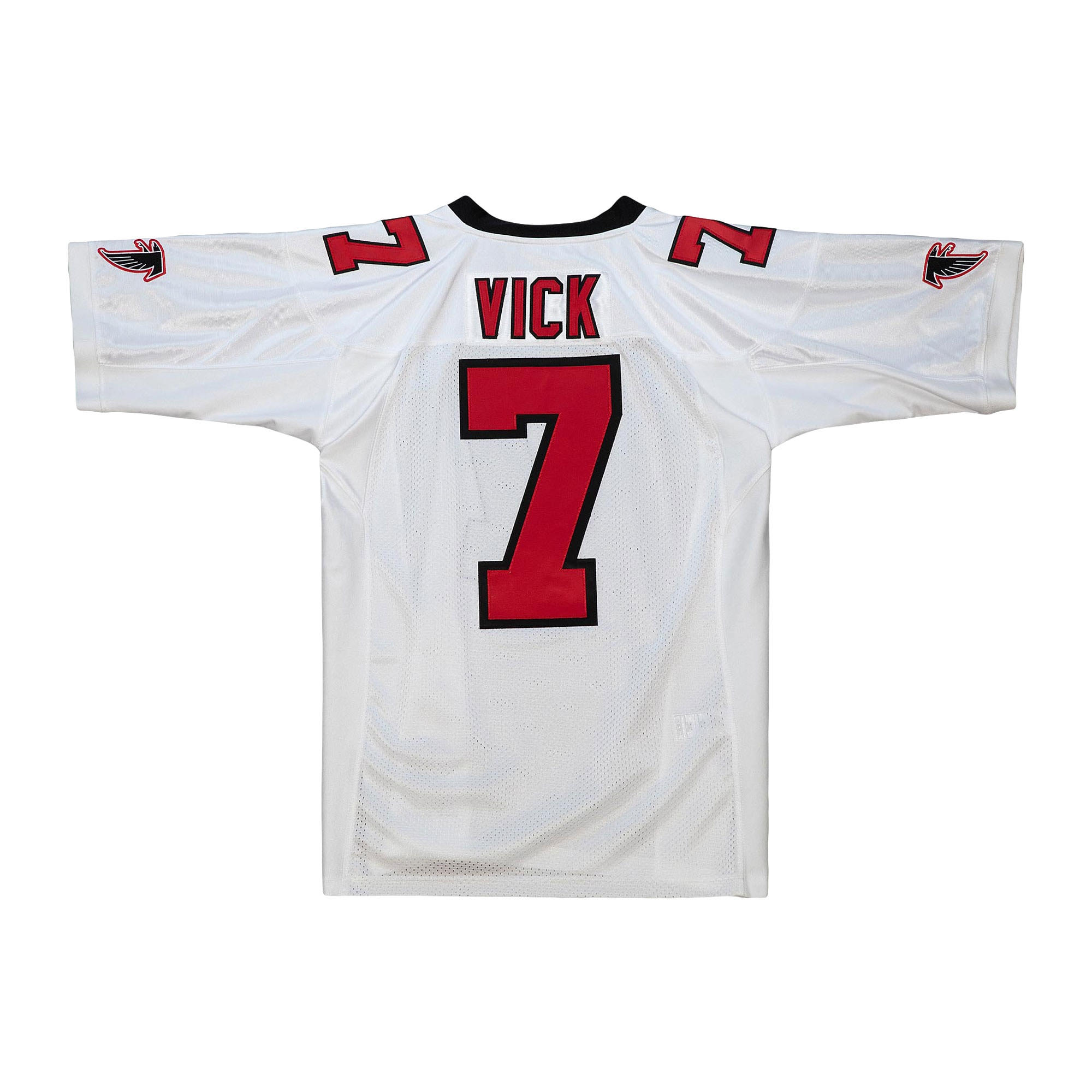Men's Atlanta Falcons 2001 Michael Vick Mitchell & Ness White Throwback Retired Player Jersey JS6875 nicesnker - Image 3