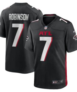 Men's Atlanta Falcons Bijan Robinson Black Game Jersey JS3096 nicesnker