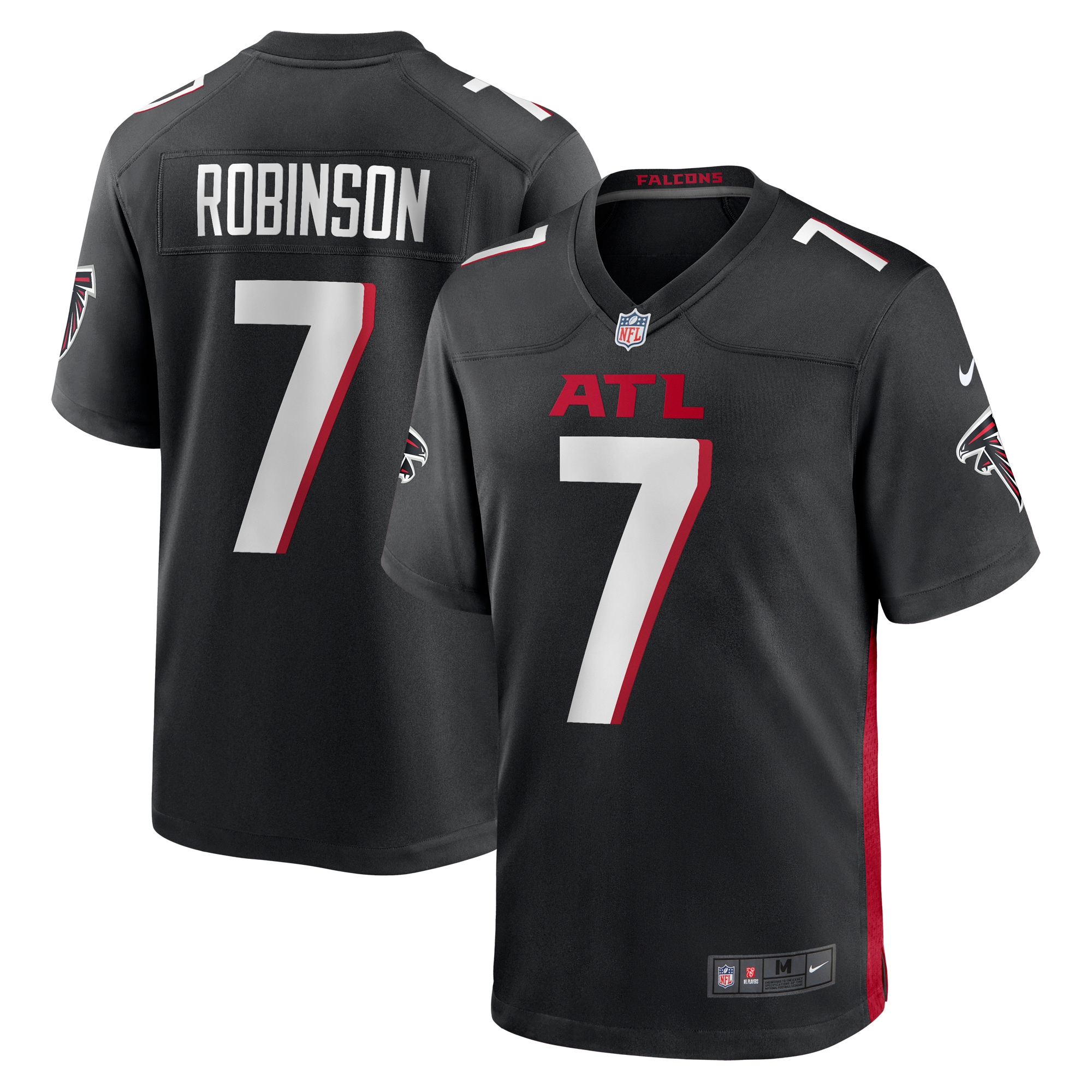 Men's Atlanta Falcons Bijan Robinson Black Game Jersey JS3096 nicesnker