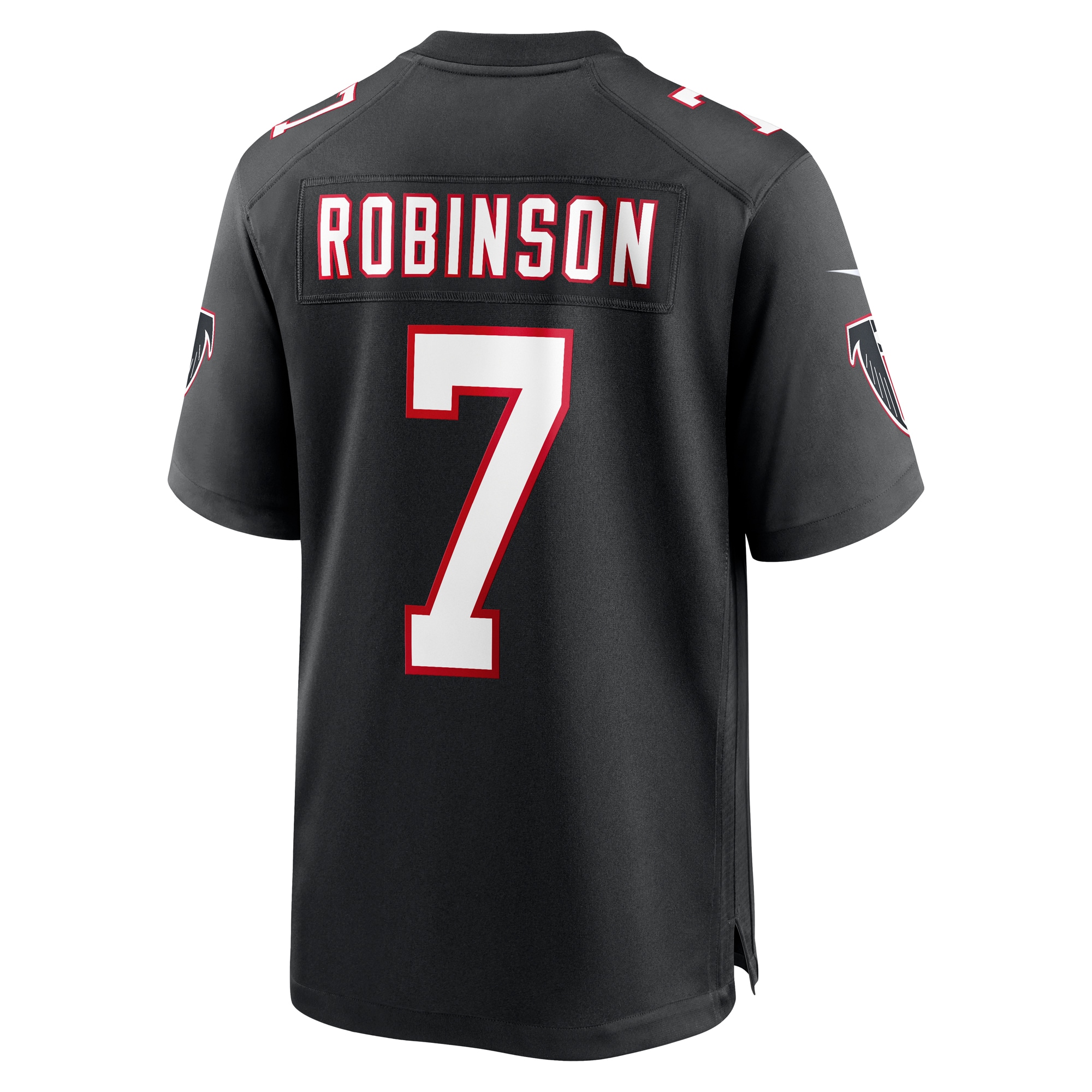 Men's Atlanta Falcons Bijan Robinson Black Throwback Game Jersey JS6392 nicesnker - Image 3