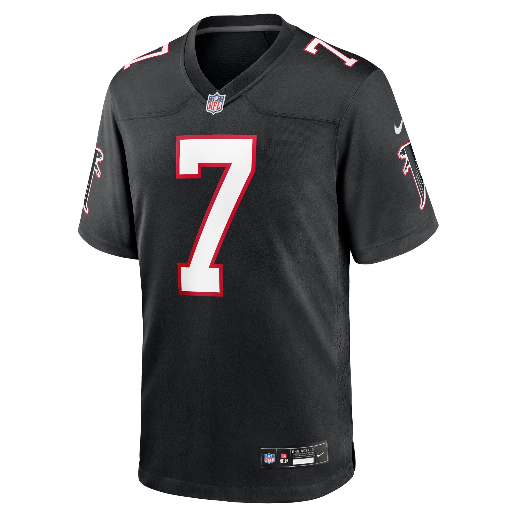 Men's Atlanta Falcons Bijan Robinson Black Throwback Game Jersey JS6392 nicesnker - Image 2
