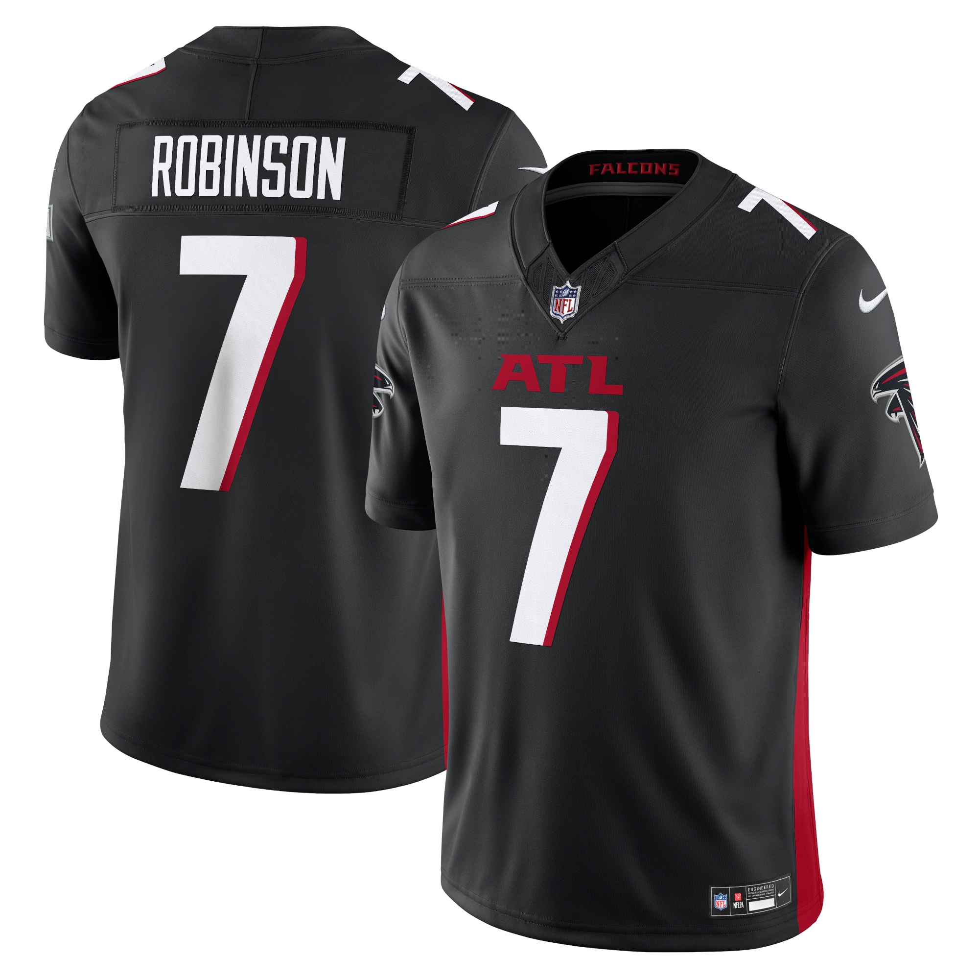 Men's Atlanta Falcons Bijan Robinson Black Vapor F.U.S.E. Limited Jersey JS7397 nicesnker