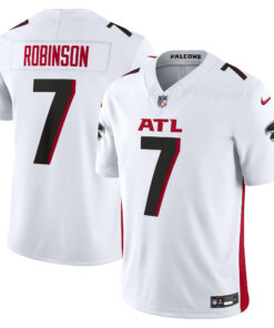 Men's Atlanta Falcons Bijan Robinson White Vapor F.U.S.E. Limited Jersey JS7141 nicesnker