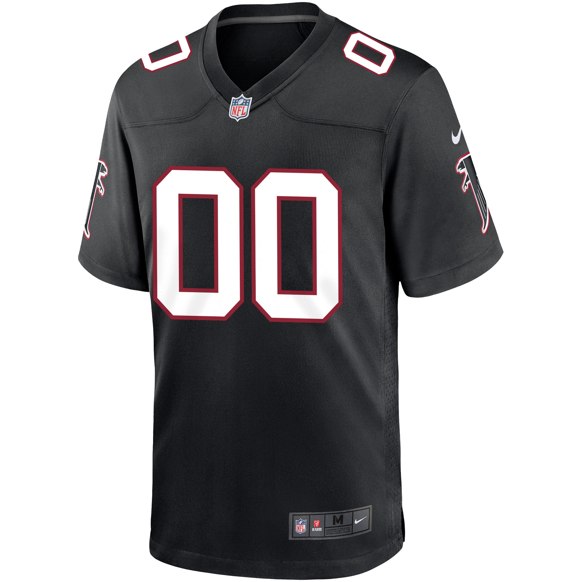 Men's Atlanta Falcons Black Throwback Custom Game Jersey JS2809 nicesnker - Image 2