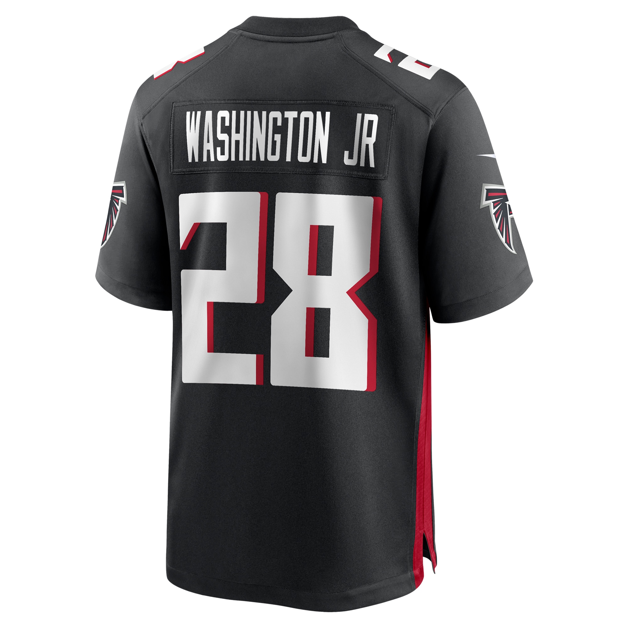 Men's Atlanta Falcons Carlos Washington Jr. Black Team Game Jersey JS5327 nicesnker - Image 3