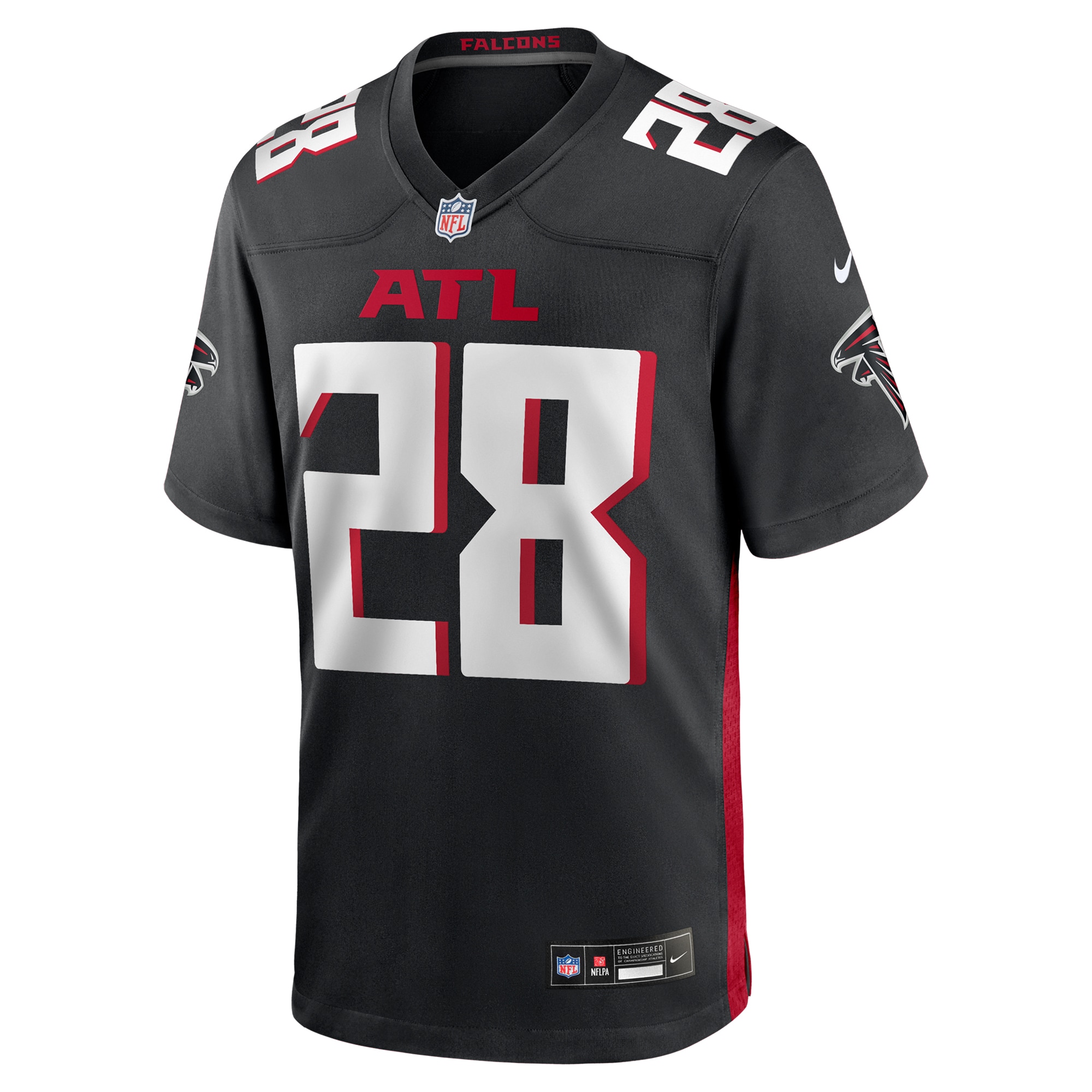 Men's Atlanta Falcons Carlos Washington Jr. Black Team Game Jersey JS5327 nicesnker - Image 2