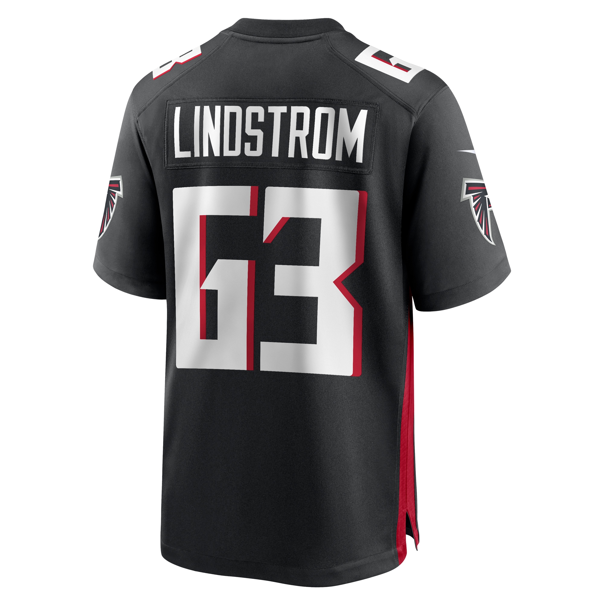 Men's Atlanta Falcons Chris Lindstrom Black Team Game Jersey JS5529 nicesnker - Image 3