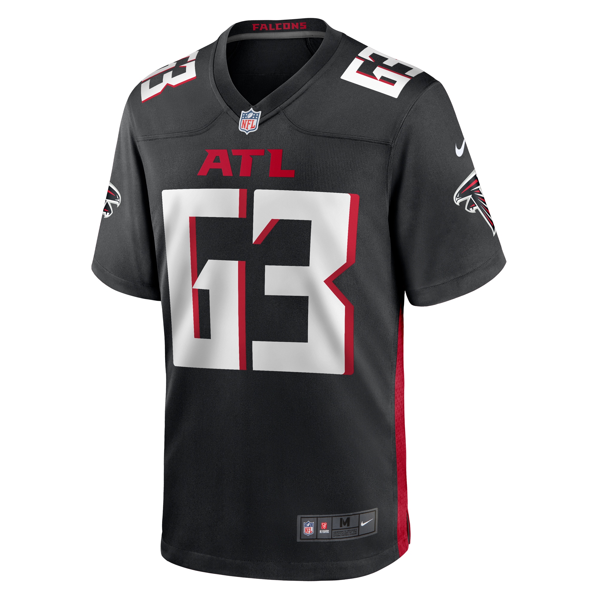 Men's Atlanta Falcons Chris Lindstrom Black Team Game Jersey JS5529 nicesnker - Image 2