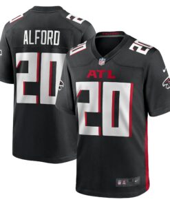 Men's Atlanta Falcons Dee Alford Black Team Game Jersey JS3527 nicesnker