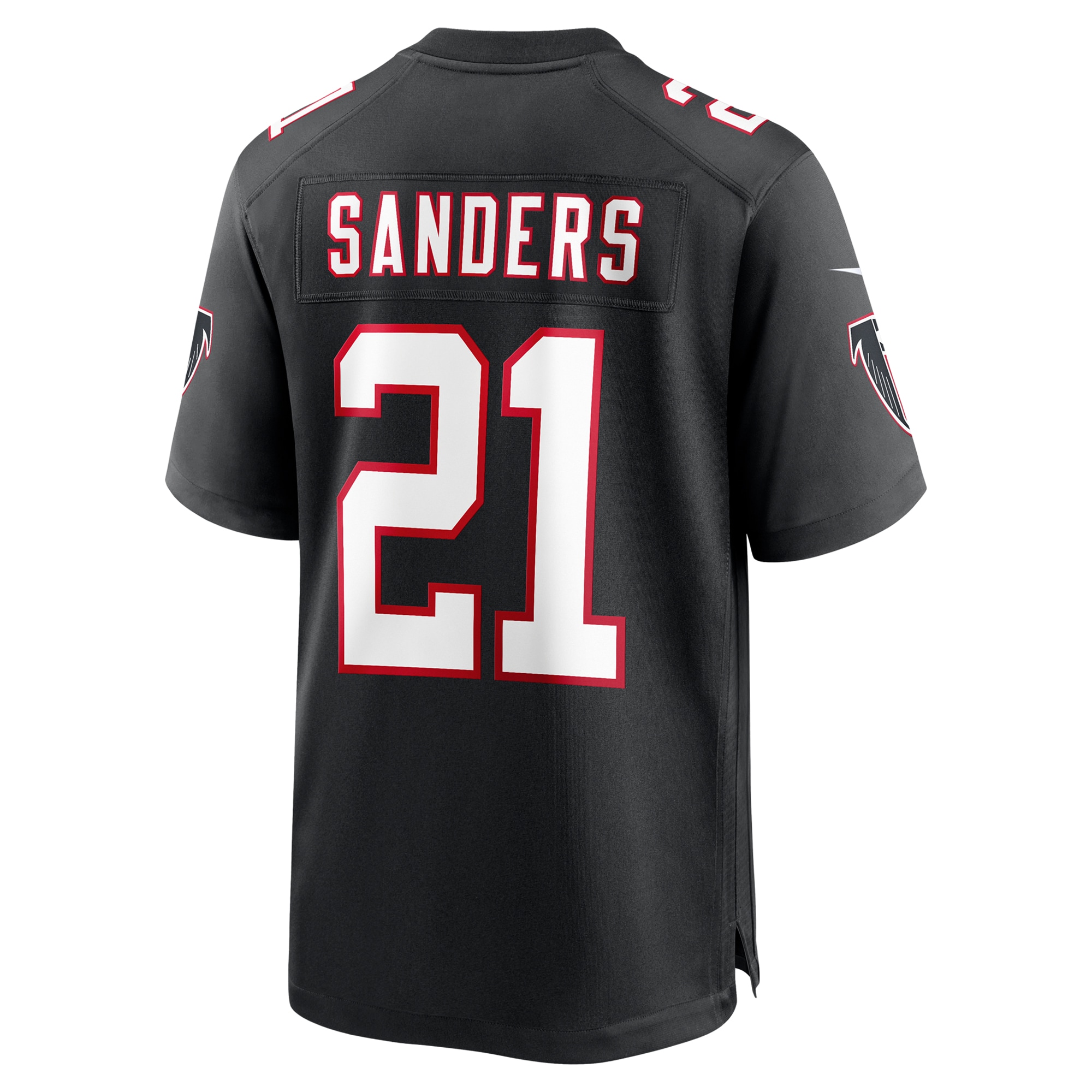 Men's Atlanta Falcons Deion Sanders Black Alternate Retired Player Game Jersey JS5732 nicesnker - Image 3
