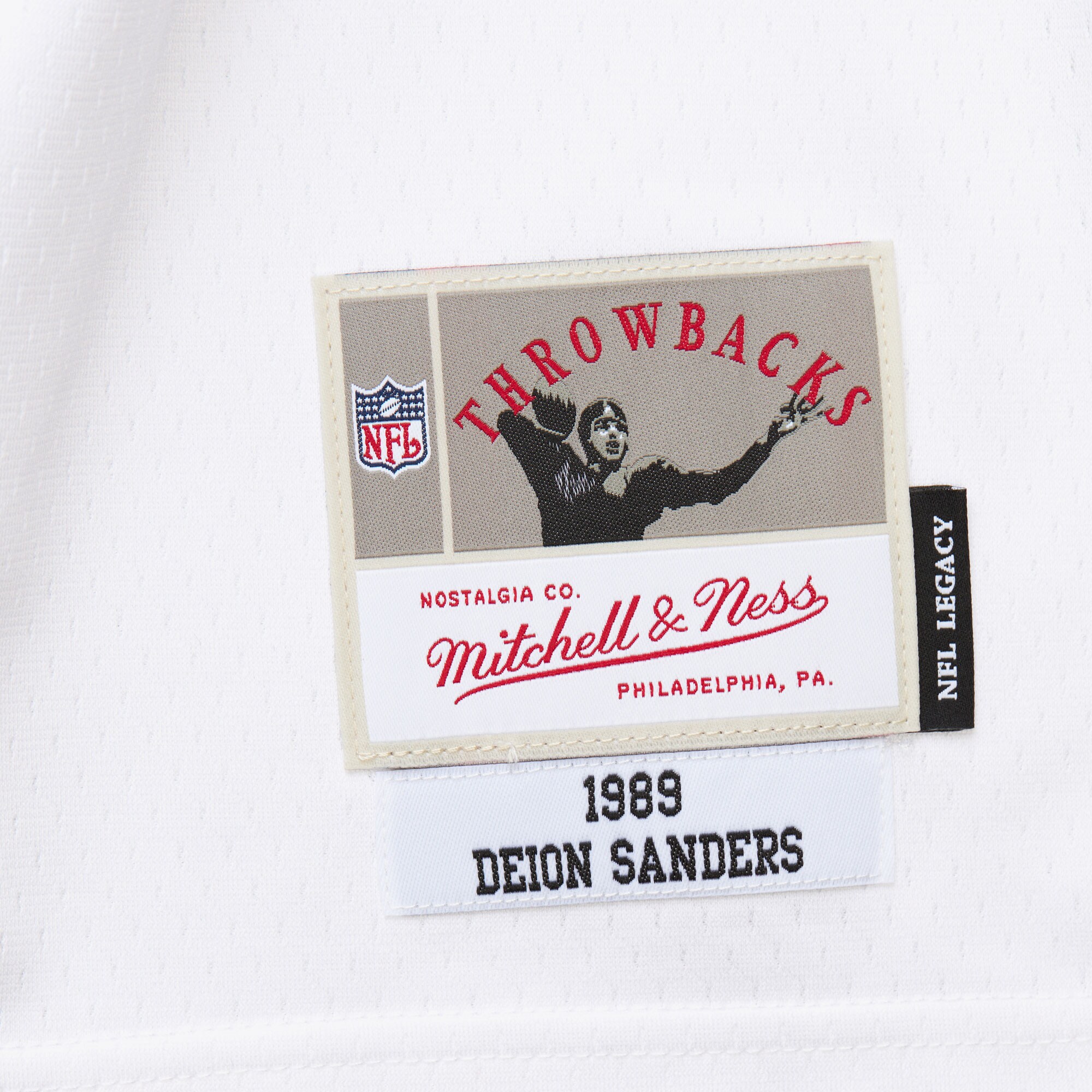 Men's Atlanta Falcons Deion Sanders Mitchell & Ness White 1989 Legacy Jersey JS8075 nicesnker - Image 4