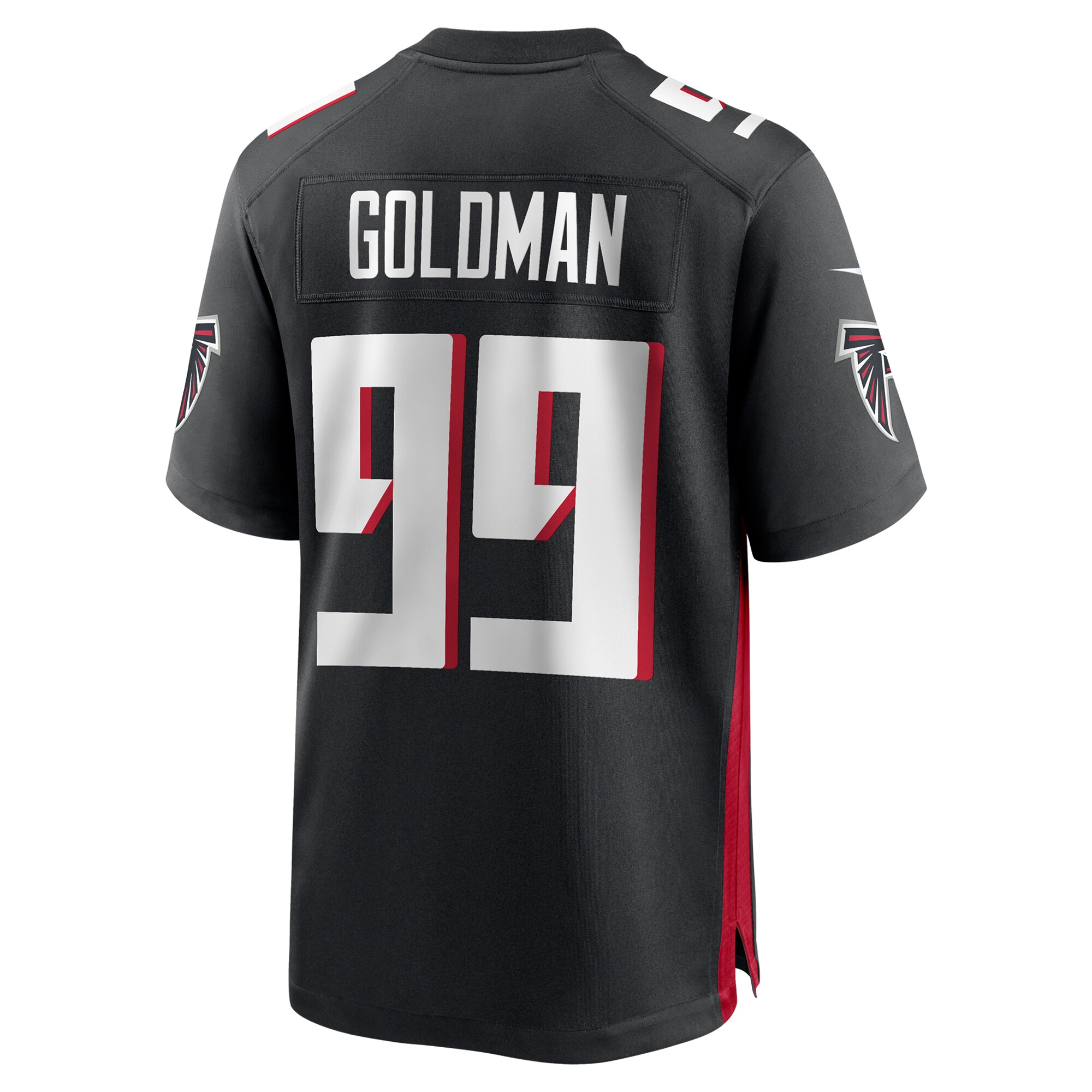 Men's Atlanta Falcons Eddie Goldman Black Team Game Jersey JS5203 nicesnker - Image 3