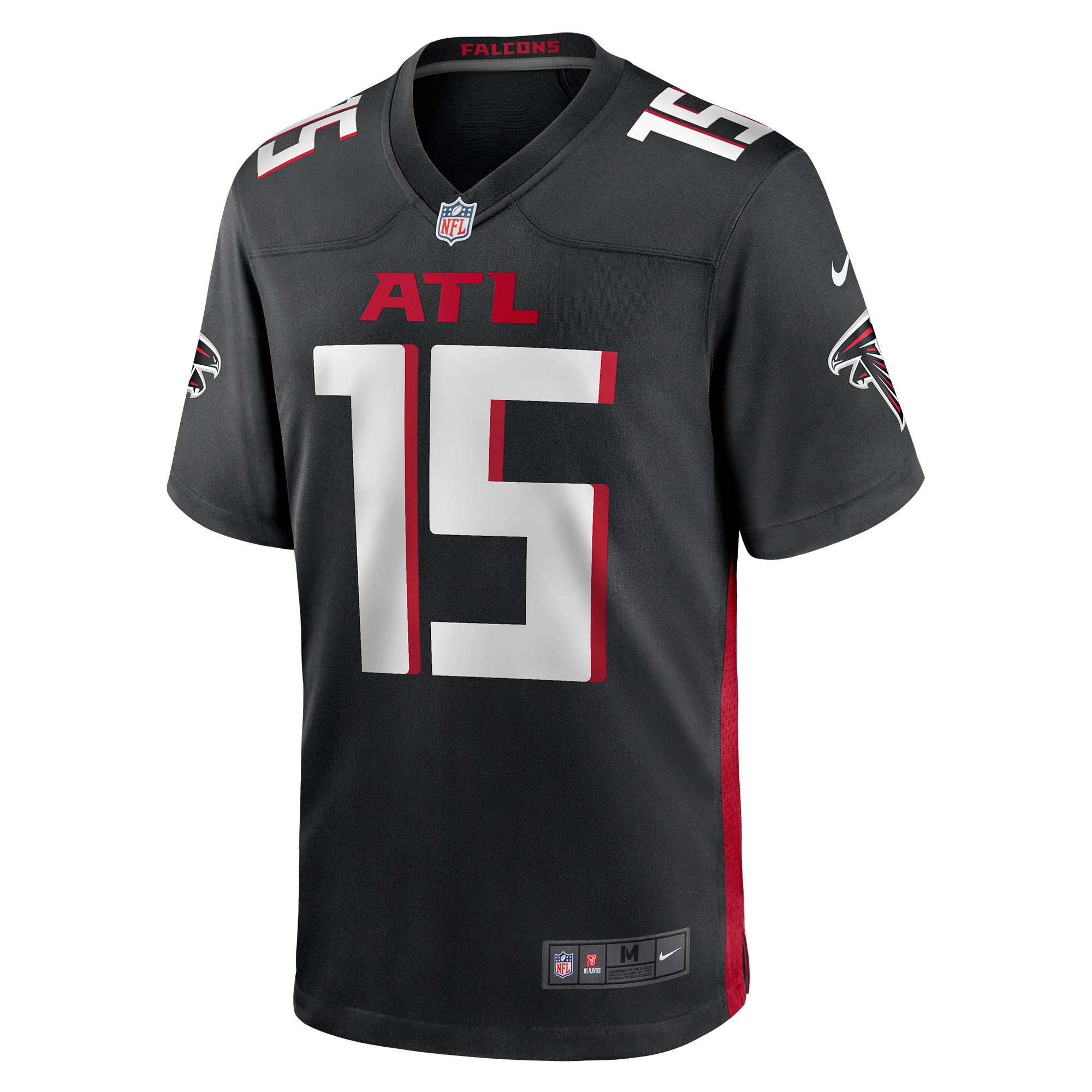 Men's Atlanta Falcons Feleipe Franks Black Game Jersey JS5624 nicesnker - Image 2