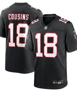 Men's Atlanta Falcons Kirk Cousins Black Alternate Game Player Jersey JS5757 nicesnker