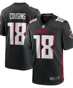 Men's Atlanta Falcons Kirk Cousins Black Game Player Jersey JS5450 nicesnker