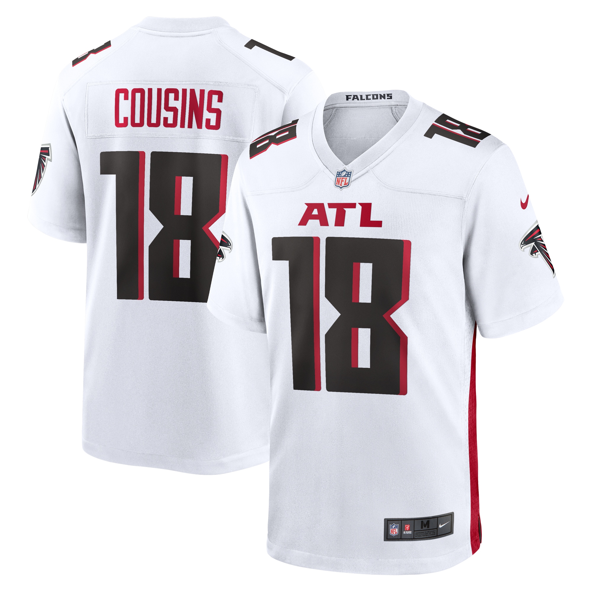 Men's Atlanta Falcons Kirk Cousins White Game Player Jersey JS4302 nicesnker