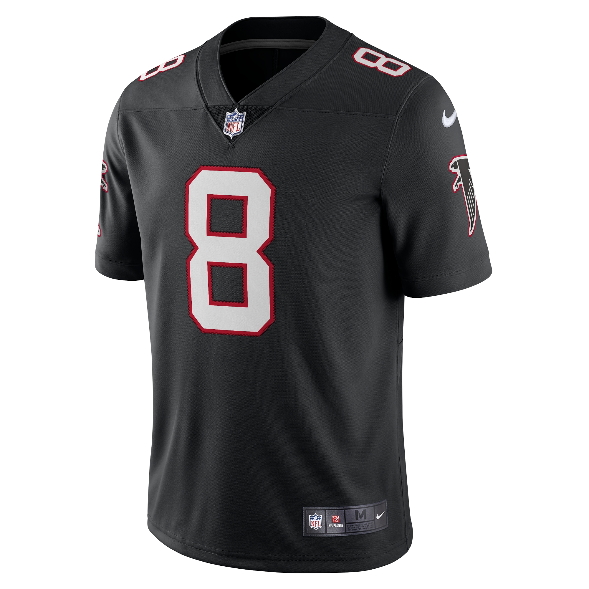 Men's Atlanta Falcons Kyle Pitts Black Alternate Vapor Limited Jersey JS1286 nicesnker - Image 2