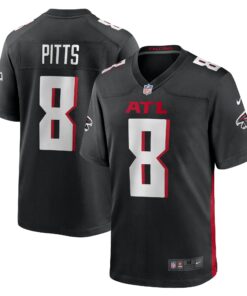 Men's Atlanta Falcons Kyle Pitts Black Game Jersey JS9080 nicesnker
