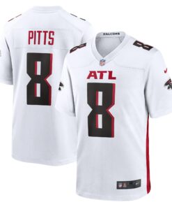 Men's Atlanta Falcons Kyle Pitts White Game Player Jersey JS6586 nicesnker