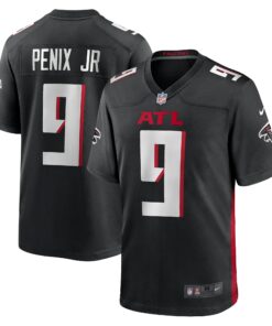 Men's Atlanta Falcons Michael Penix Jr. Black Player Game Jersey JS1672 nicesnker