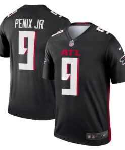Men's Atlanta Falcons Michael Penix Jr. Black Team Legend Player Performance Top JS5491 nicesnker