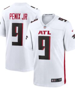 Men's Atlanta Falcons Michael Penix Jr. White Game Jersey JS4041 nicesnker