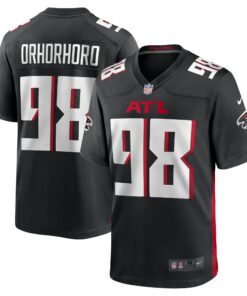 Men's Atlanta Falcons Ruke Orhorhoro Black Team Game Jersey JS8535 nicesnker