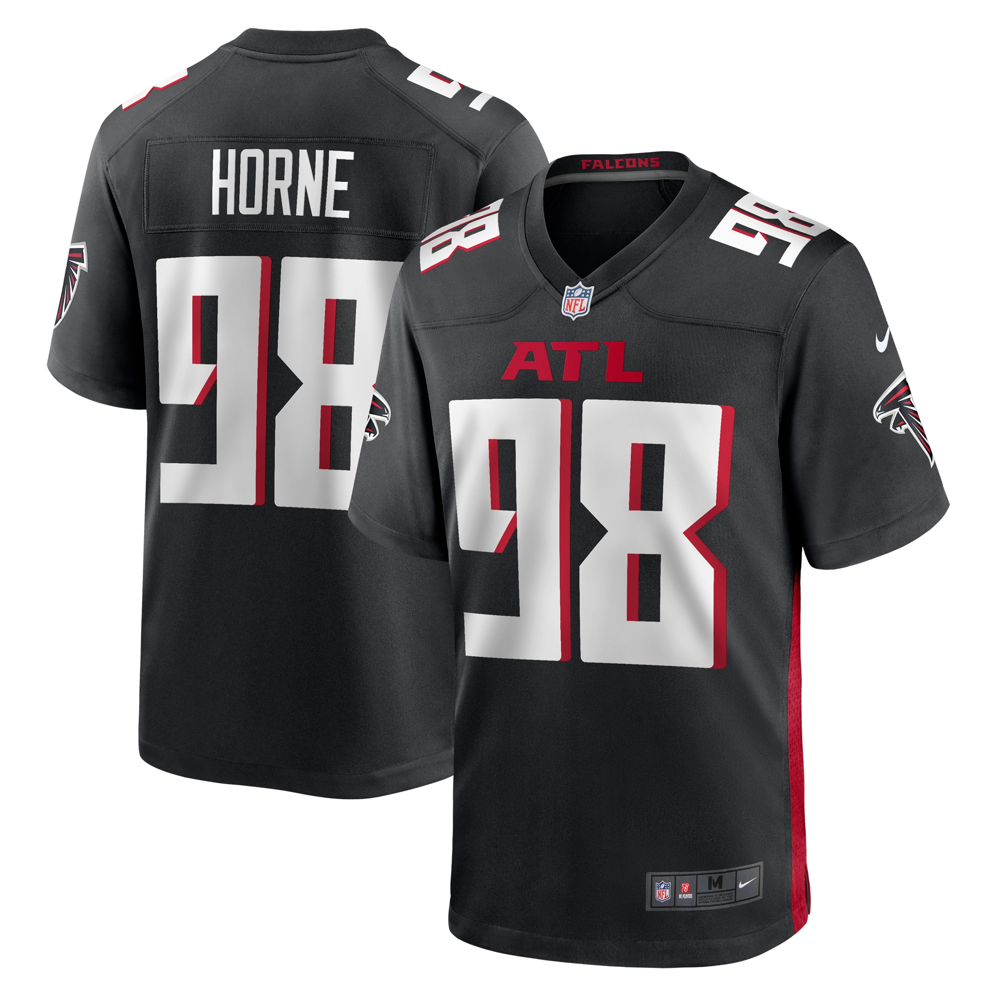 Men's Atlanta Falcons Timmy Horne Black Game Player Jersey JS6897 nicesnker