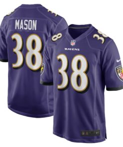 Men's Baltimore Ravens Ben Mason Purple Game Jersey JS2269 nicesnker