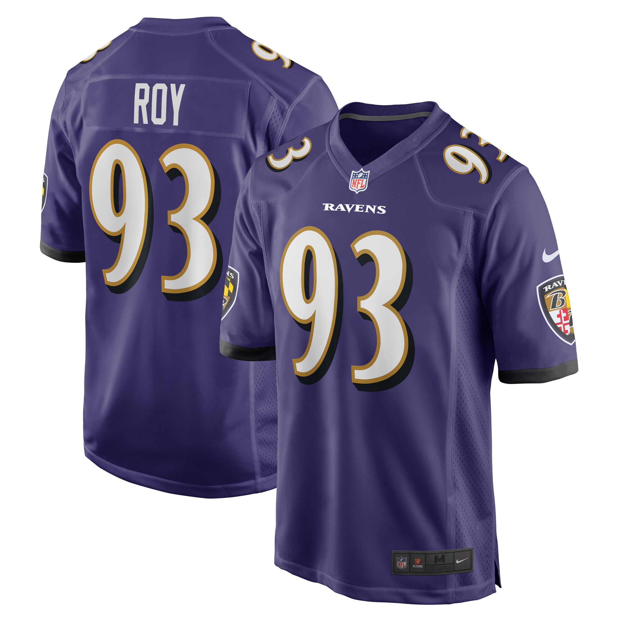 Men's Baltimore Ravens Bravvion Roy Purple Game Jersey JS7620 nicesnker